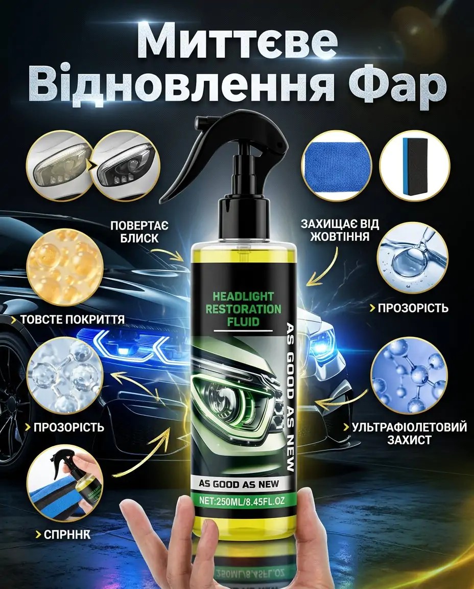 Засіб для відновлення фар